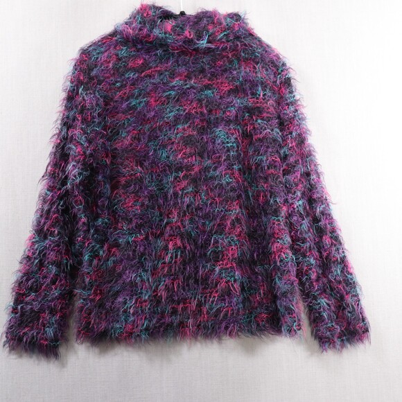 Vintage Carducci Italy Eyelash Sweater Womens M* Shaggy Artsy Colorful Knit - Picture 14 of 14